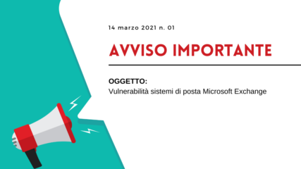 Avviso: sicurezza Microsoft Exchang da attacco HAFNIUM